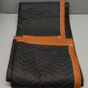 Simpli-Magic Heavy Duty Padded Moving Blankets 72" x 40"  12 Pack  Packing Blankets, Furniture Covers for Moving (Black/Orange)