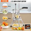 VEVOR Commercial Vegetable Fruit Chopper 1/2 Blade Heavy Duty Professional Food Dicer Kattex French Fry Cutter Onion Slicer Stainless Steel for Tomato Peppers Potato Mushroom, Sliver