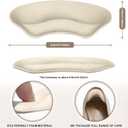 2 x Ouzorp Heel Pads for Shoes-4 Pairs Heel Grips Inserts Cushion for Womens Men Shoes, Heel Pads Snugs for Shoe Too Big, Improved Shoe Fit and Comfort, Prevent Heel Slip and Blister-Pale Apricot+Black (universal)