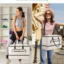 Travel Duffle Bag, Wide Open Large Weekender Bag for Women with Shoe Compartment, Carry on Overnight Bags with Toiletry Bag, Hospital Bag for Women Labor Delivery with Wet Pocket (Beige Black)