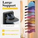 Hat Organizer for Baseball Caps 2 Pack, Adhesive Hat Rack for Wall, Baseball Cap Organizer (Black)