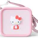 Kidamento Hello Kitty Soft Silicone Camera Case Durable and Adorably Stylish Bag - Adjustable Soft Strap With Buckle - Promotes Comfort and Independence (Pink)