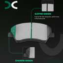 SCITOO D1912 Ceramic Brake Pads Sets Front w/Hardware Replacement For Hyundai For Elantra 2017-2020,For Hyundai For Ioniq 2017-2022,For Kia For Niro 2017-2022