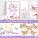 Butterfly Baby Shower Decorations Party Supplies, A Little Butterfly Is On The Way, It's a Girl Gender Reveal, Baby Shower Box Mom to Be Sash Dad to Be Pin Flower Crown Balloon Garland Tablecloths