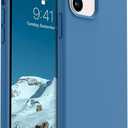 AOTESIER Compatible With iPhone 12 and 12 Pro Case 6.1 Inch, Silky Touch Premium Soft Liquid Silicone Rubber Anti-Fingerprint Full-Body Protective Flexible Bumper (Azure Blue)