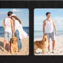 YESKAY 4x6 Picture Frame Collage - Double Picture Frames 4 x 6 Rustic Black Wood Frame with Tempered Glass,2 Picture Frame 4 by 6 Wall Decor or Tabletop 1 Pack