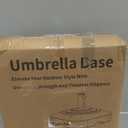 Umbrella Base with Wheels, Umbrella Stand Base Heavy Duty 100lb Windproof, Fillable Umbrella Base Mobile Square Umbrella Stand Outdoor Base for Patio, Deck, Poolside, Lawn, Fits Most Sized Umbrellas