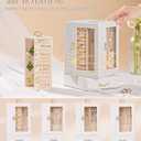 Enthralite Jewelry Box Large for Dresser: Women Necklace Ring Storage Organizer with Compartments - Elegant Earring Holder Display - 360 Rotating Jewelry Organizer with Glass Door