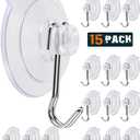 LUPYJI Suction Cup Hooks, Transparent PVC Removable Reusable, for Glass Windows, Mirrors, Doors, Tiles, 11 Pack