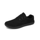 Men's Suede Wide Barefoot Shoes Zero Drop Sole Minimalist Fashion Sneakers Comfortable Casual Walking Shoes Suitable for Outdoor Daily Commuting (Black,11)