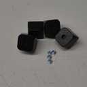 M8-1.25 Metric Thread Bolts Plastic Furniture Legs 5 Inch Black Square Sofa Feet with T-Nuts - Couch Feet Replacement - Couch Legs Set of 4