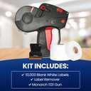 Perco Monarch 1131 Pricing Gun with Labels Starter Kit: Includes Price Gun, 10,000 White Pricing Labels and Preloaded Inker