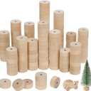 WADORN 150pcs 1 Inch Wooden Wheels Bulk Unfinished Craft Wheels Natural Wood Mini Wheels with 0.4 Inch Thick for DIY Model Cars Mini Christmas Tree Base Holiday Decorations Crafting