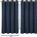 LEMOMO Navy Blue Blackout Curtains/52 x 45 Inch/Set of 2 Panels Room Darkening Short Curtains