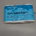Amazon Basics 2-Ply Soft Toilet Paper, 6 Rolls, 350 Sheets per Roll, Equivalent to 37 Regular Rolls, Septic Safe