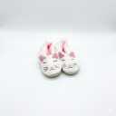 Fuzzy Cat Slippers for Women, Funny Animal House Shoes with Soft Memory Foam, Comfy Plush Warm Slip-on Slippers, Size 1/2