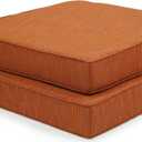 Outdoor Chair Cushion, Olefin Outdoor Seat Cushions with Removable Cover, Rain-Proof and Fade Resistant Patio Chair Cushion Set of 2, 24 x 24 x 4 Inch (Woven Russet Confetti)