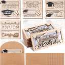 Wenqik 8sets/16pcs Graduation Money Holder Graduation Cash Gift Bulk Wooden Envelope Box DIY Money Envelope Wallet Congrat Grad Wood Card Cash Holder Decor for 2026 College High School Grads Favor