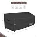 ULTCOVER Waterproof Outdoor Sofa Cover - Heavy Duty Patio Bench Covers 70W x 30D x 35H inch, Black