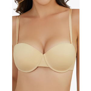 Push Up Bra for Women Padded Underwire Lift T Shirt Bra Smooth Demi Balconette, 42A Push Up Bra for Women Padded Underwire Lift T Shirt Bra Smooth Demi Balconette, 42A