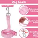 EXPAWLORER Cute Dog Harness and Leash Set - Pink Girl Dog Harness Checkered Step-in Design, Easy Adjustable No-Choke Lightweight Breathable Vest for Puppy Small Dogs Cats Outdoor Walking, Small