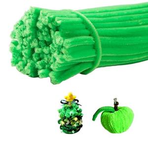 100 Pieces Pipe Cleaners Chenille Stem, Lime Green Color Pipe Cleaners Set for Pipe Cleaners Christmas Halloween DIY Arts Crafts Decorations, Chenille Stems Pipe Cleaners (Green)
