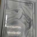 Marble Tray for Bathroom Counter Decor Ceramic Perfume Organizer Vanity Tray for Dresser Jewelry Dish Key Plate Rectangle Marble Sink Trays Countertop Organizer White,Large (11.8" x 7.9" x 1")