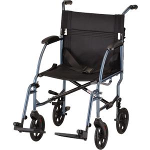 NOVA Medical Products Ultra Lightweight Transport Chair, Blue