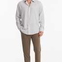 4 x Men's Dress Shirts Solid Wrinkle-Free Long Sleeve Button Down Shirt Regular Fit Formal Shirts (Gray, M)