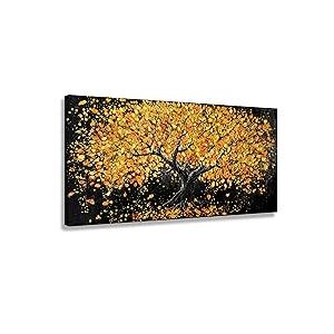 Canvas Wall Art Decor Artwork for Walls Black and Gold Wall Art Decor Tree
 20" x 40"