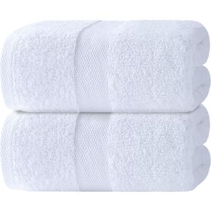 Luxury Soft Bath Sheet Towels - 650 GSM Cotton Luxury Bath Towels Extra Large 35x70 | Highly Absorbent and Quick Dry | Hotel Quality Extra Large Bath Towels Oversized, White, 2 Pack