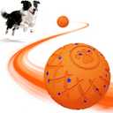 Interactive Dog Toys Dog Ball, Durable Motion Pet Toys for/Small/Medium/Large Dogs, Birthday Gifts, Automatic Moving, Bouncing and Rotating, E-TPU Material, IP54 Waterproof (Orange, Large)