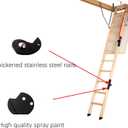 2 Pcs Attic Ladder Hinge Pull Down Stair Parts Suitable for Restoring Old Loft, DIY Ladder (Black)