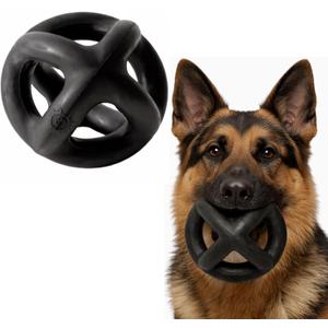 Monster K9 Ultra Durable Dog Ball - Tough, Heavy Duty Dog Toy for Aggressive Chewers - Safe Non-Toxic Natural Rubber - Chew, Tug & Fetch - Med/Large Breed, 5.5