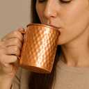 NZM Moscow Mule Mug (16 Oz), Hand Hammered Finish Copper Mug | Solid Copper Mugs for Moscow Mule, Iced Coffee, Cocktails, Chilled Drinks with Ayurvedic Health Benefits.