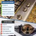 Fetechmate WB03T10325 Knobs Heavy Metal Knobs Burner Control Knobs Replacement for G-E Appliance, Stove Knobs Replace 2691864 PS3510510 AP5690210 6 Pack Silver Stainless Steel Knobs