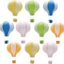 Hanging Hot Air Balloon Paper Lanterns Reusable Chinese Japanese Party Decorations Wedding Birthday Anniversary Christmas Engagement, Set of 10, 12 inches