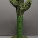 Made4Pets Cat Scratching Post, 25.6" Cactus Cat Scratcher Kitten Scratch Post with Sisal Rope for Indoor Cats Claw Scratcher, Vertical Green Cat Tree with Dangling Ball for Kitties Medium