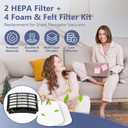 2 HEPA + 4 Foam & Felt Filters Compatible with Shark Navigator Lift-Away Deluex NV350, NV351, NV352, NV355, NV356E, NV357, NV360, NV370, NV391, UV440, UV490, UV540, Part # XFF350 & XHF350