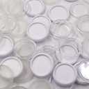 100pcs Discbound Notebook Discs DIY Planner Accessories fits for Tul,Levenger,Arc,Happy Planner,Talia(Super Clear White Clear Mixed,1.26 inch/32mm)