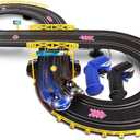 NKOK Sonic and Shadow Race Track Set with Working Lights, Lap Counter, Figure-8 Slot Car Track, Brown Box Packaging