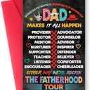 Pack of 3 ICOOLYI Funny Father's Day Card Gifts for Dad or Husband, Fathers Day Card from Daughter, Son, or Kids Wife – Unique Gifts for Dad Who Wants Nothing, Rockin' Dads 'Fatherhood Tour'