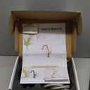 CHALIRS Bathroom Faucets Brushed Gold, Single Handle Brass Basin Faucet for Sink 1 Hole or 3 Holes, High Arc Bathroom Sink Faucet with 9.5 Inches Deckplate, Vanity Vessel Sink Faucet Mixer Tap