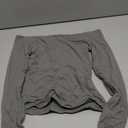 SUUKSESS Women Off Shoulder Double Lined Long Sleeve Shirts Basic Going Out Tops (Medium, Gray)