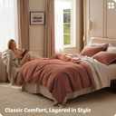 Bedsure Cotton Duvet Cover King - 100% Cotton Waffle Weave Burnt Orange Duvet Cover King Size, PureWoven Breathable Bedding Set for All Season, 3 Pieces, 104"x90"
