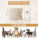 Cat Sleeping Bag Bed, Winter Soft Plush Sack Self Warming Cave Bed for Indoor Cats, 360Wrap Comfortable Pet Snuggle Sack, Soft Plush Large - Size L (Brown)