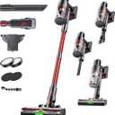 XenonLab Cordless Vacuum Cleaner, 75Mins/ 48KPa/ 580W Self-Standing Vacuum Cleaners for Home, with Anti-Static & Anti-Tangle Brush, LED Touch Screen, Stick Vacuum for Carpets, Pet Hair, Hardwood Floors