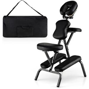 Giantex Portable Light Weight Massage Chair Travel Massage Tattoo Spa Chair w/Carrying Bag (Black)