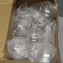 Wettarn 50 Pcs 2.36 Inch Clear Christmas Ornaments Balls Plastic Fillable Ornament Ball with Rope for DIY Craft Xmas Wedding Party Decor