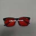 TIJN Sleep Glasses with Blue Green Light Blocking, Red Light Lens for Computer Gaming, Screen Fatigue & UV Protection